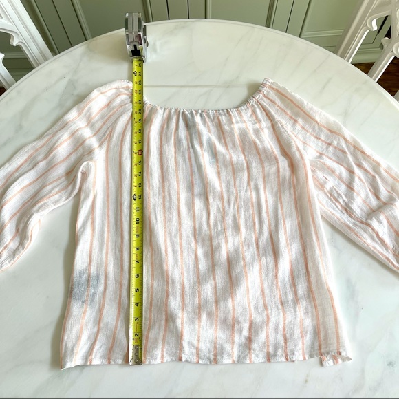 Sanctuary Linen Blend Striped Blouse Sz XS - Picture 6 of 9